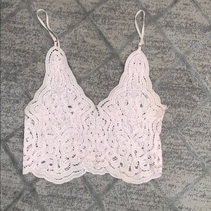 ZAFUL Floral Lace see through crop top